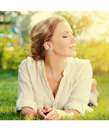 Visiblurry Acupressure Earrings - Scratch-Resistant Slimming Ear Cuff Clip for Men & Women | Non-Pierced Angular Wing Design - Buy Online on GoSupps.com