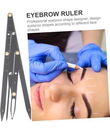 Ipetboom 2pcs Eyebrow Scale Vernier Caliper Gauge Ruler Eyebrow Measuring Ruler Adjustable Positioning Ruler 16X4.5X0.6CMx2pcs Blackx2pcs - Buy Online on GoSupps.com