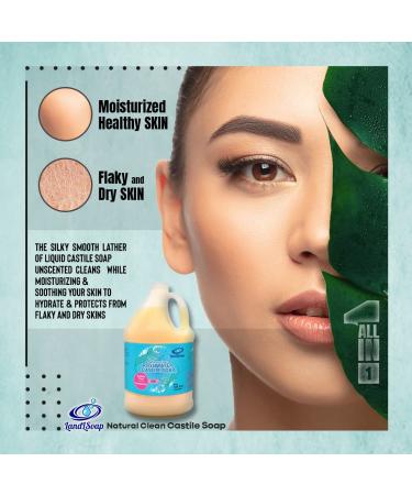 Rose Water Pure Castile Liquid Soap - Vegan Face Hand & Body Wash for All Skin Types | 1 Gallon Made in USA - Buy Online on GoSupps.com