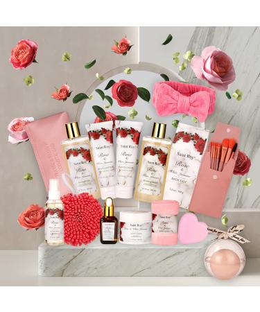 Rose & Jasmine Bath & Shower Set - Home Spa Gift Basket for Women & Men | Relaxing Spa Kit with Bath Salts, Shower Gel | Perfect Gift for Birthday - Buy Online on GoSupps.com