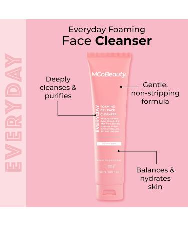 MCoBeauty - Everyday Foaming Facial Cleanser - Deep Cleansing & Hydrating Formula with Aloe Vera Hyaluronic Acid & Vitamin E - Vegan Cruelty-Free Skin Care - Limpiador Facial - Buy Online on GoSupps.com