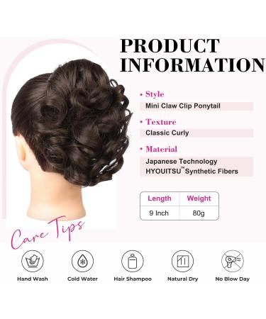 REECHO Short Curly Wavy Ponytail Extension in Dark Chocolate Brown - HP001 - Buy Online on GoSupps.com