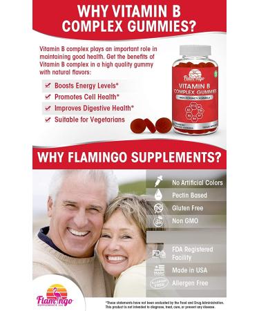 Vitamin B Complex Gummies - B12, B7, B6, B3, B5, B8, B9 - Prenatal, Vegan Diet, Hair, Nails - Supplement for Older Adults - 60 Day Supply - Buy Online on GoSupps.com