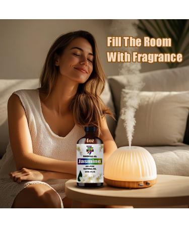 GV77ZF Essential Oil Two 4 Fl Oz (120Ml) Set - Pure Natural Rose Oil and Jasmine Essential Oil for Diffuser Humidifier Skin Care Home Fragrance Bath Hair Care Cleansing Massage Yoga DIY So - Buy Online on GoSupps.com