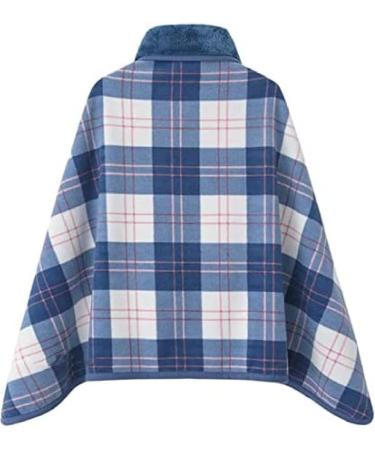 Winter Wheelchair Blanket Wheelchair Blanket Leg Cover Wearable Thickening Old Man Shawl Wheelchair Cosy Fleece Blanket Warm Lap Blankets for Any Season Especially Winter Blue Lattice 80* Blue Lattice 80*130cm - Buy Online on GoSupps.com