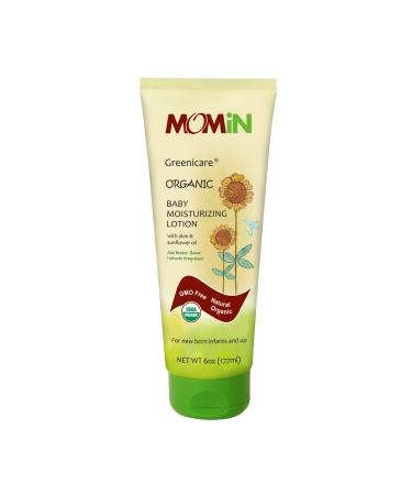 MOMiN USDA Organic Baby Daily Lotion  with Aloe & Sunflower Oil  Sea Breeze Flower Natural Fragrance  6 Fl. Oz