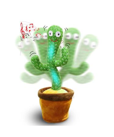 MAGIC SELECT Cactus toy Dancing Cactus with Electronic Movement Lights and 120 Songs. Home Ornament. Batteries not included. C6922