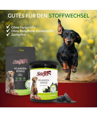 Stiefel Vegetable Charcoal for Dogs 100% Pure Vegetable Charcoal for Healthy Digestion Positive Effect on Metabolism 50 - Buy Online on GoSupps.com