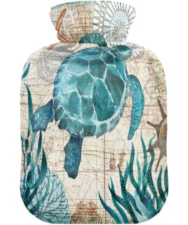 Sea Turtle Hot Water Bottle with Cover | 1L Heating Bag for Pain Relief & Cramps | International Shipping Available - Buy Online on GoSupps.com