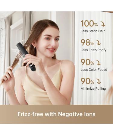 dreame Hair Straightener Portable Cordless Hair Straightener and Curler 2 in 1 Negative Ions Uniform Heat Distribution Fast Heating Flat Iron Rechargeable Mini for Travel - Buy Online on GoSupps.com