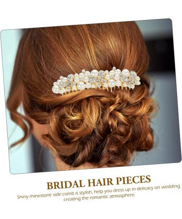 Ipetboom Alloy Rhinestone Hair Comb Wedding Hair Clip Pearl Clips for Hair Wedding Headpiece for Bride Diamond Headpiece Tiara Bridal Headdress Bridesmaid Crystal Accessories Rhinestones - Buy Online on GoSupps.com