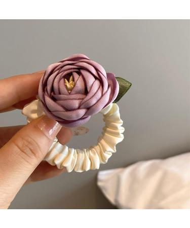 amangul Vintage Flower Hair Scrunchies Thick Updo Oversized Scrunchies Elegant -Hair Rope Scrunchy Women Ponytail Holder(Orange) - Buy Online on GoSupps.com