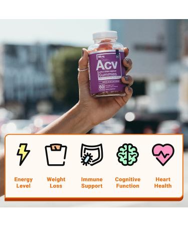 Naturally-Sourced Vegan Apple Cider Vinegar Gummies with Folic Acid & Vitamins B6/B12 | Essential Elements - 60 Count - Buy Online on GoSupps.com