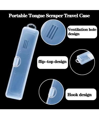 Portable Tongue Scraper Case | Travel-Ready Transparent Tongue Cleaner Holder for Optimal Oral Hygiene - Buy Online on GoSupps.com