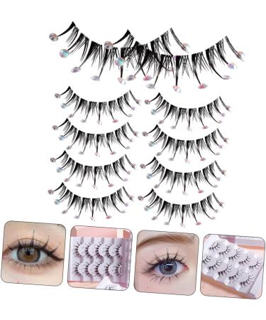 FRCOLOR 5 Pairs Diamond Eyelashes Girls Lashes Natural False Lashes Fluffy Colorful Decor Lash Decor Lash Extensions Fake Eyelashes Natural Look Miss Christmas Fiber Extend - Buy Online on GoSupps.com