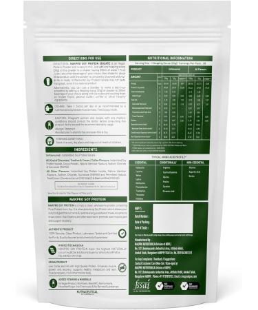 NAK PRO 100% Soy Protein Isolate Chocolate - 1kg | 25.3g Protein 4.6g BCAA | Natural Vegan Plant Protein Powder | Easy To Digest | All Essential Amino Acids for Muscle Gain and Recovery - Buy Online on GoSupps.com
