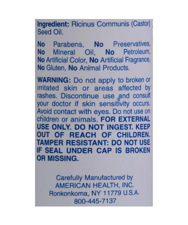 Buy Organic Castor Oil 8 fl oz - Non-GMO Cold Pressed Conditioning Oil for Body Skin & Brows - USDA-Certified & Hexane Free - Buy Online on GoSupps.com