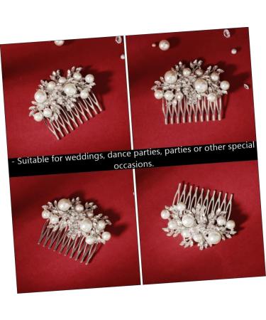 MUSISALY 1pc Hair Comb Hair for Women Bridal Comb Pearl Hair Pins Wedding Hairpin Wedding Hair Accessories Hairpin Comb Wedding Headpiece Pearl Hairpins Bridal Headdress - Buy Online on GoSupps.com
