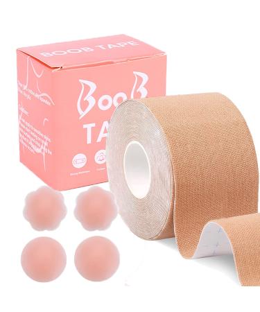 Breast Tape for Breast Lift, Waterproof Body Tape Lift for A-E Cup Large Breast to Lifting (Beige)