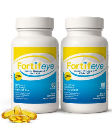 Omega 3 Fish Oil 120Count 1600 mg Made in Norway - High Potency Fish Oil Omega 3 Supplements Triglyceride Form with EPA and DHA Supplements for Women and Men No Fishy After Taste Natural Lemon Flavor 120 Count (Pack of 1)