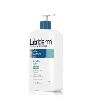 Lubriderm Daily Moisture Body Lotion for Sensitive Skin - Vitamin B5 Unscented Non-Greasy 16 fl. oz - Fast International Shipping - Buy Online on GoSupps.com