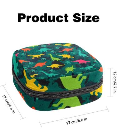Shop Grunge Women's Napkin Storage Bag - Colorful Dinosaur Design | Portable Menstrual Cup & Bandage Organizer for First Period - Buy Online on GoSupps.com