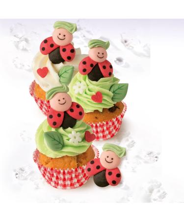 G nthart Backdecor: 8 Sweet Lucky Beetles | Sugar Lady Beetles with Smiling Faces & Green Hair | International Shipping - Buy Online on GoSupps.com