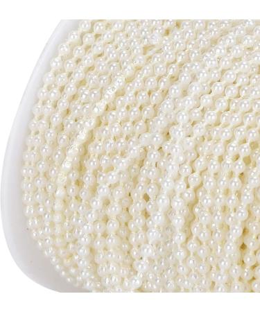 NestNiche Faux Ivory Pearl Strand Bead Roll - Wedding Party Decoration Craft Supplies - 0.1 inch Cream Beads for Girls - Buy Online on GoSupps.com
