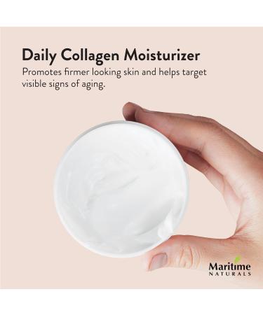 Maritime Naturals Daily Collagen Moisturizer Retinol Cream Collagen Jojoba Oil & Vitamin E Face Cream for Women & Men Made with Organic Ingredients 120 ml - Buy Online on GoSupps.com