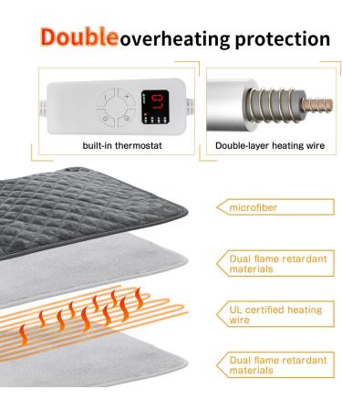 6-in-1 Electric Foot Warmer | 90x50cm | 4-Stage Timer & 7 Temperature Settings | Safe & Washable Foot Heating Pillow for Adults - Buy Online on GoSupps.com