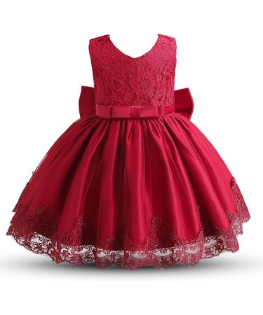 NNJXD Baby Girls Flower Princess Birthday Party Dress 648 Red-a | Size 3-4 Years - Buy Online on GoSupps.com