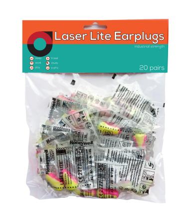 Howard Leight Laser Lite from Sense - 20 Pairs Soft Foam Ear Plugs - 35db SNR Earplugs for Sleeping Travel Concerts Studying Work Loud Noise.