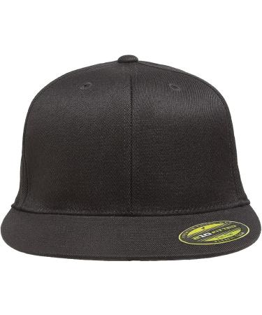 Flexfit Original Blank Flatbill Premium Fitted 210 Hat XXL - Black - Buy Online on GoSupps.com