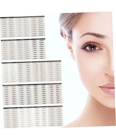 Didiseaon 18pcs Eyebrow Stickers Makeup Stickers 4d Peel off Imitation Eyebrow Tattoos Tool Semi-permanent 3d - Buy Online on GoSupps.com