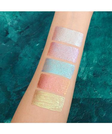 UCANBE 5 Colors Sparkle Liquid Eyeshadow Makeup Set - Long Lasting Metallic Glitter Eyeliner Set - Buy Online on GoSupps.com