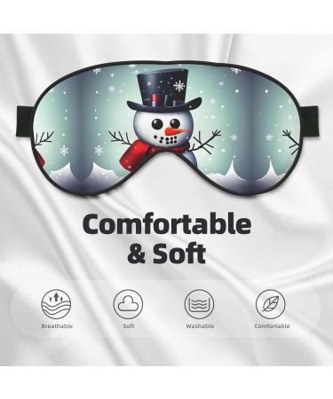 Buy SSIMOO Christmas Snowman Print Eye Mask | Double-Sided Soft Light Blocking Sleep Mask | Enhance Sleep Quality International Shipping - Buy Online on GoSupps.com