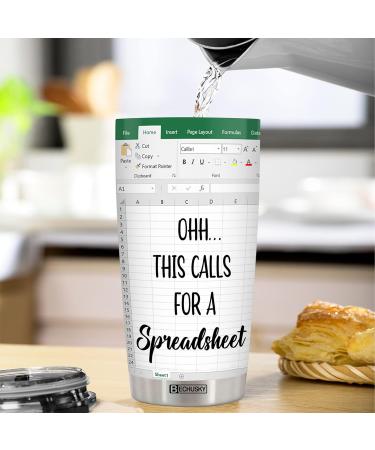 BECHUSKY Accountant Gifts Spreadsheet Tumbler Accountant Gifts Spreadsheet For Boss Tumbler 20OZ - Gifts Coffee Mug For CPA Nerd Family Men Women Coworker Christmas 1 FBA - Buy Online on GoSupps.com