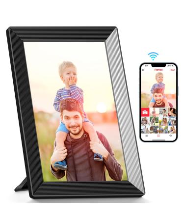 Frameo 10.1 Inch WiFi Digital Picture Frame, Digital Photo Frame with 16GB Storage and USB/TF Memory Card Holes, Free Storage, IPS HD Touch Screen, Gift for Friends and Family Black