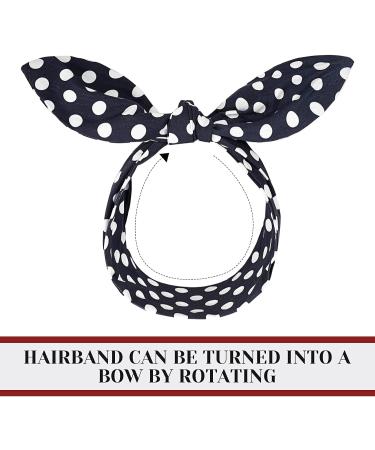 2 Pack Red Blue Polka Dot Headbands - Christmas Bandana Hair Accessories for Women and Men - Buy Online on GoSupps.com