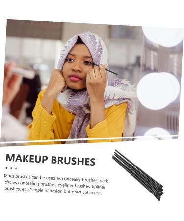 Baluue 60 Pcs Eyeliner Brush Eye Shadow Brush Makeup Eyeliner Brush Makeup Eyeshadow Brow Brush Black  - Buy Online on GoSupps.com