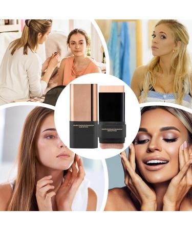 Korean Foundation Makeup Natural Stick Foundation - Long-lasting face makeup #01 Cream color light and glossy suitable for skin and natural - Buy Online on GoSupps.com