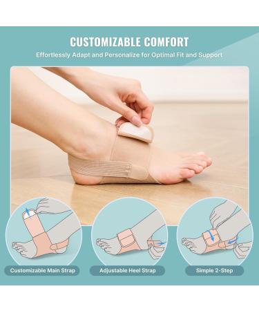 Foot Arch Support for Plantar Fasciitis Pain Relief | Comfortable Relief in Nude - International Shipping Available - Buy Online on GoSupps.com