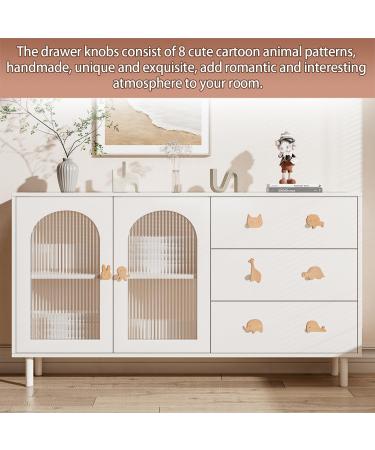 8 PC Wooden Animal Shape Cabinet Buttons for Children's Rooms | Cute Furniture Handles & Drawer Pulls | Perfect Gift Idea - Buy Online on GoSupps.com