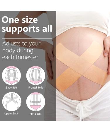 Tiuedu Pregnancy Tape Maternity Belly Support Belt - 2 Rolls | Comfortable Pregnancy Support for Women - Buy Online on GoSupps.com
