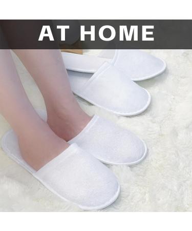 10 Pairs Disposable Closed Toe Slippers | Anti-Slip Spa Slippers for Hotels & Homes - Comfortable Guest Footwear - Buy Online on GoSupps.com