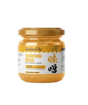 Helden Mazilz |Organic Miso |Unpasteurized misopastste |Helle Shinshu Weißes Miso from rice |100% natural ingredients |Organic plastic -free (Shinshu white miso (glass))