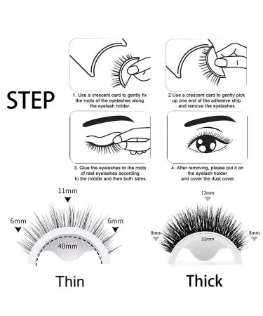 Self-Adhesive Eyelashes | Ksndurn Reusable Thin Waterproof False Lashes - No Glue Non-Slip Design - Buy Online on GoSupps.com