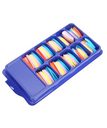 Colorful Nail Tip Pure Color Full Cover Nail Tip Home Salon Stylish Colorful False ABS Material Fake Nail Manicure Tool Easy to Cut(05)