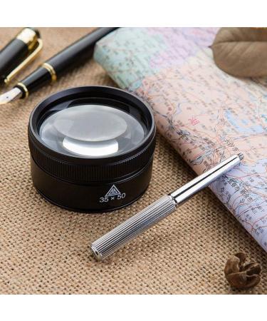 High-Definition Handheld Glass 35 Times Distortion-Free Reading Magnifier Metal Material Suitable for The Elderly to Read Survey Philately Appreciation Made in China - Buy Online on GoSupps.com