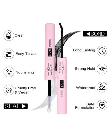 ALICE Lash Bond & Seal Cluster Lash Glue for DIY Extensions - Super Strong Hold, Latex-Free, Waterproof, 5ml (2 pack) - Buy Online on GoSupps.com